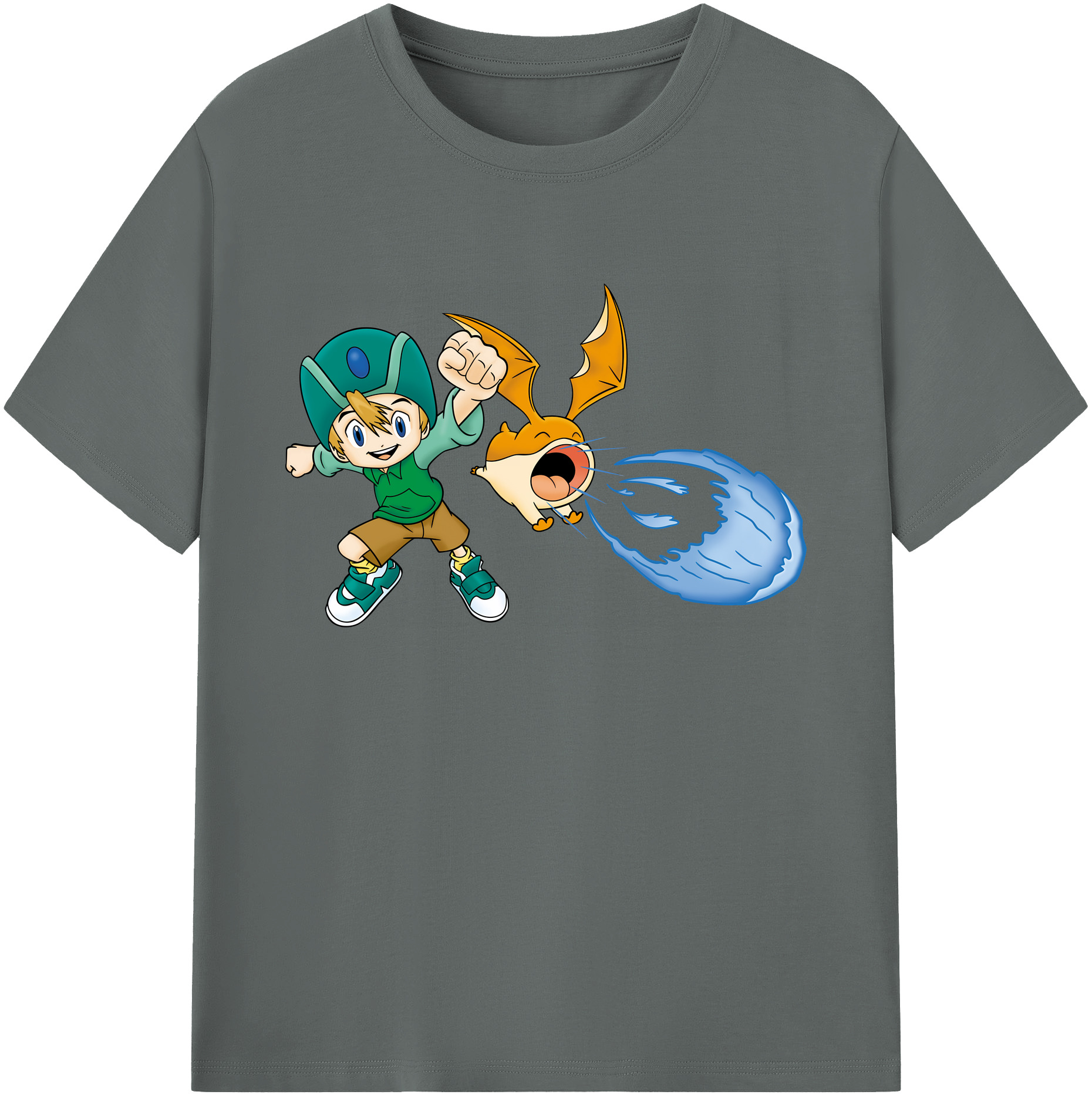 （画像用） Digimon デジタルモンスター/デジモン 綿100％ メンズ半袖Tシャツ｜肌触りやわらか＆通気性
